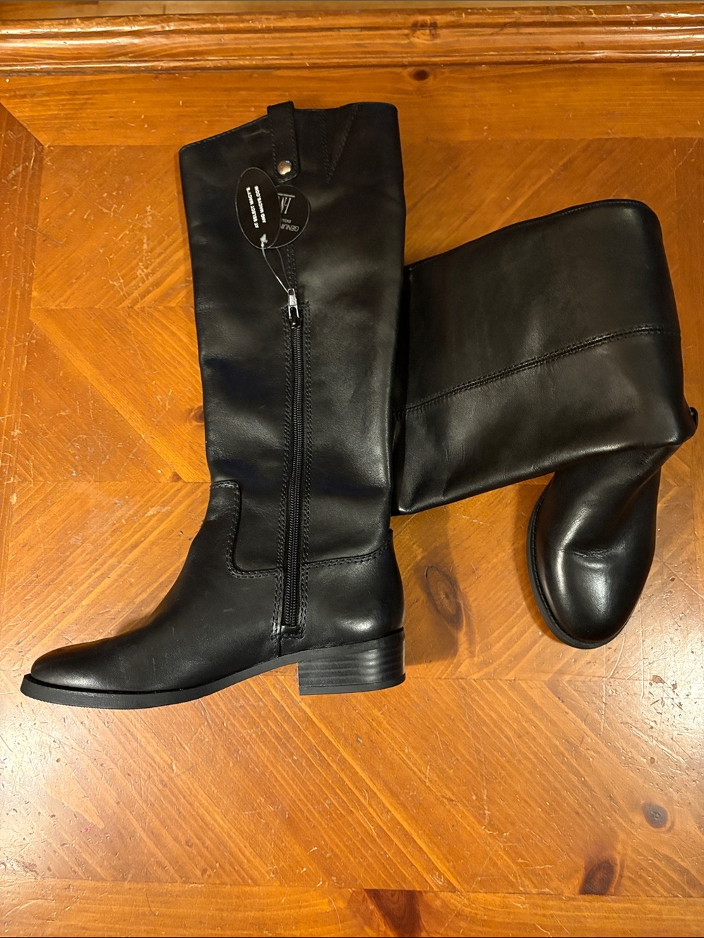 INC International Concepts Black Over-the-Knee Zipper Boots